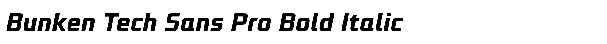 Bunken Tech Sans Pro Bold Italic image
